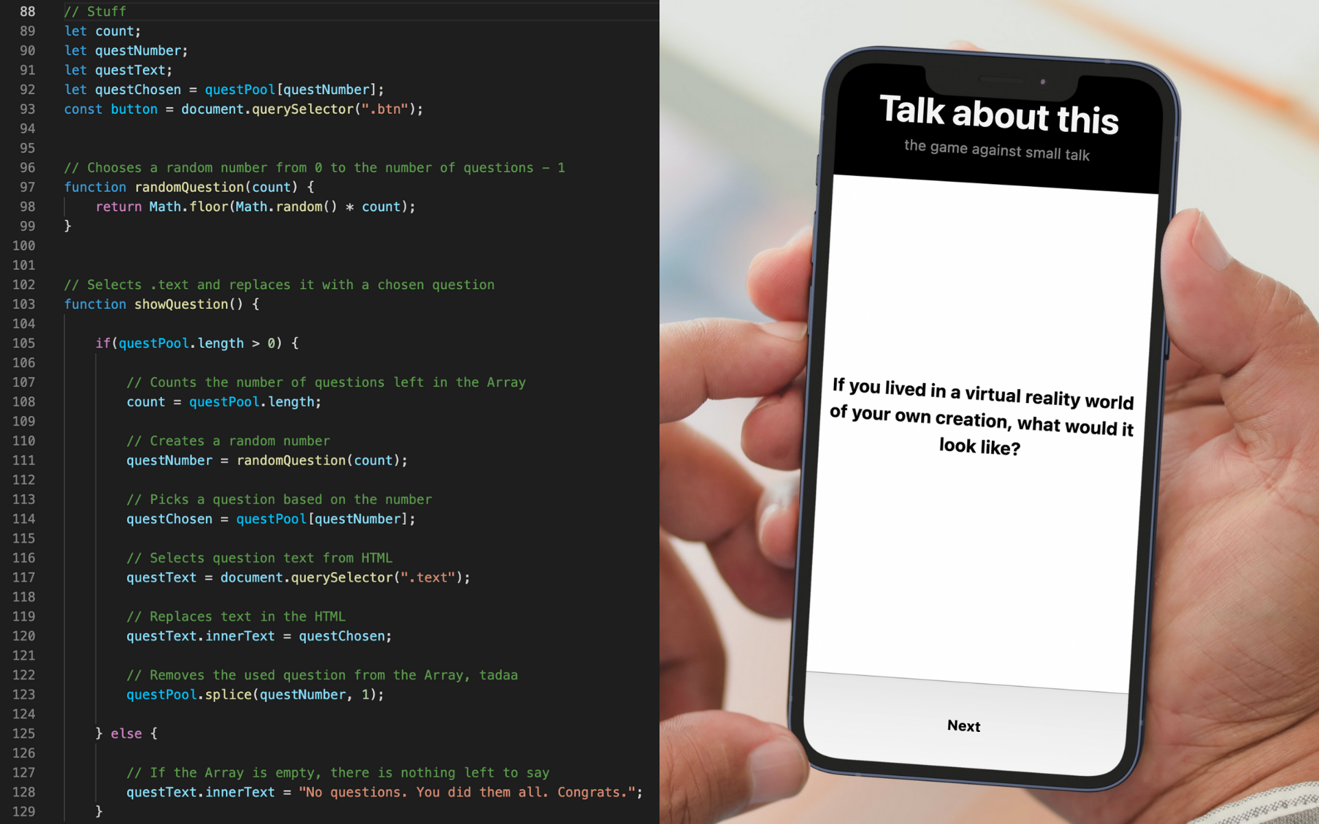 A simple web app I made in 2 days to learn JavaScript