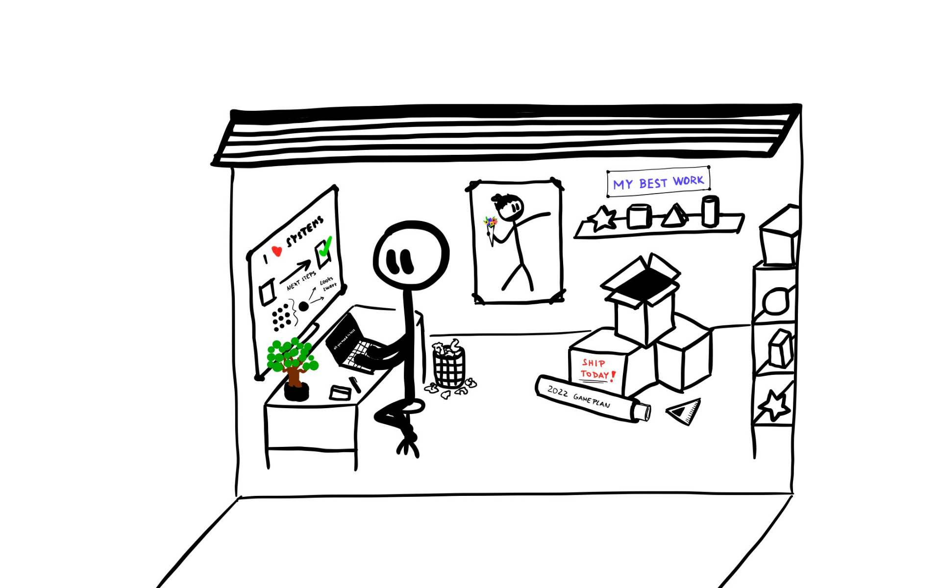 Work with your garage door open