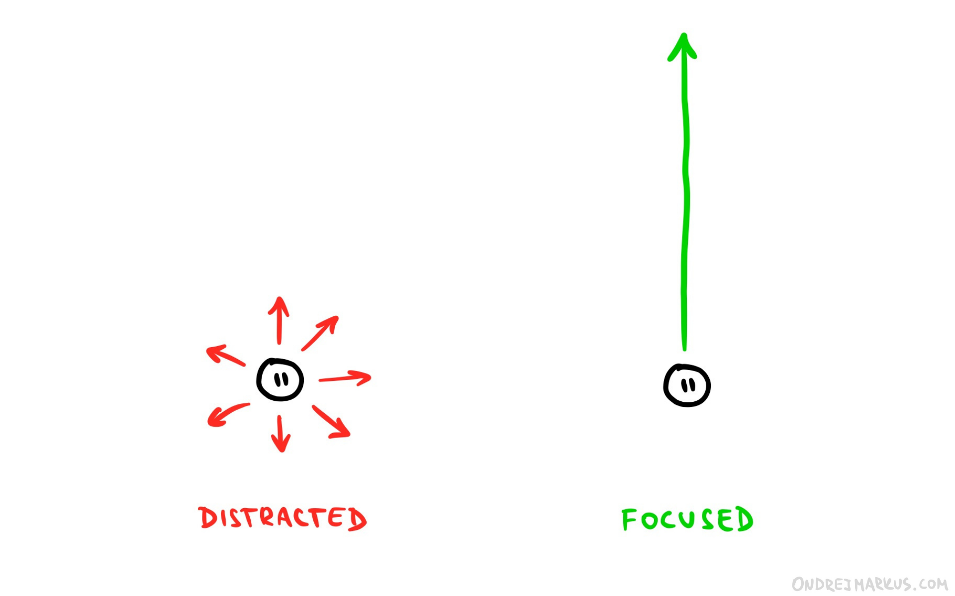 Don’t spread yourself in too many directions. Focus.