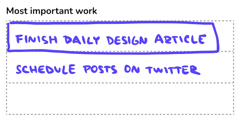 Example: My Most important work